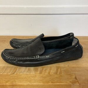 Tommy Bahama Pagota Men’s Black Leather Slip On Driving Shoes Loafers size 10.5